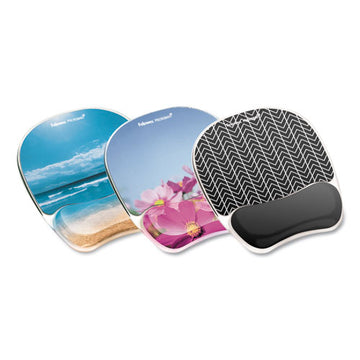 Fellowes® Photo Gel Wrist Rest With Microban, 7 7-8 X 9 1-4 X 7-8, Black-white freeshipping - TVN Wholesale